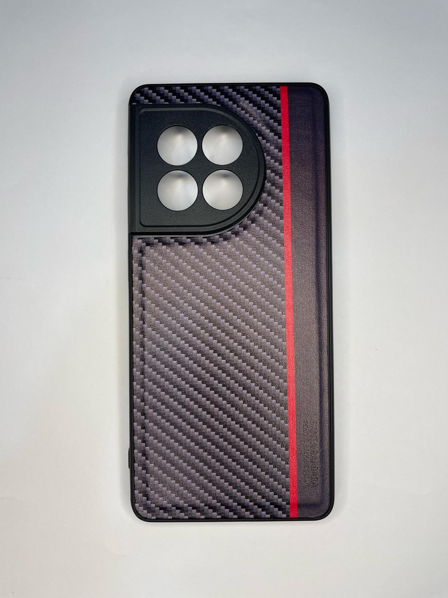 OnePlus 11R Black Carbon Fiber Red Line Case