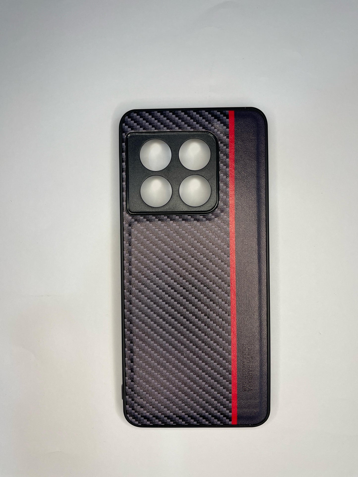 OnePlus 10 Pro Black Carbon Fiber Red Line Case