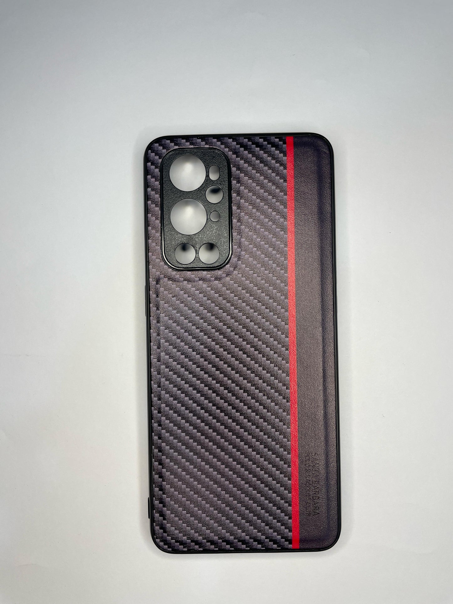 OnePlus 9 Pro Black Carbon Fiber Red Line Case